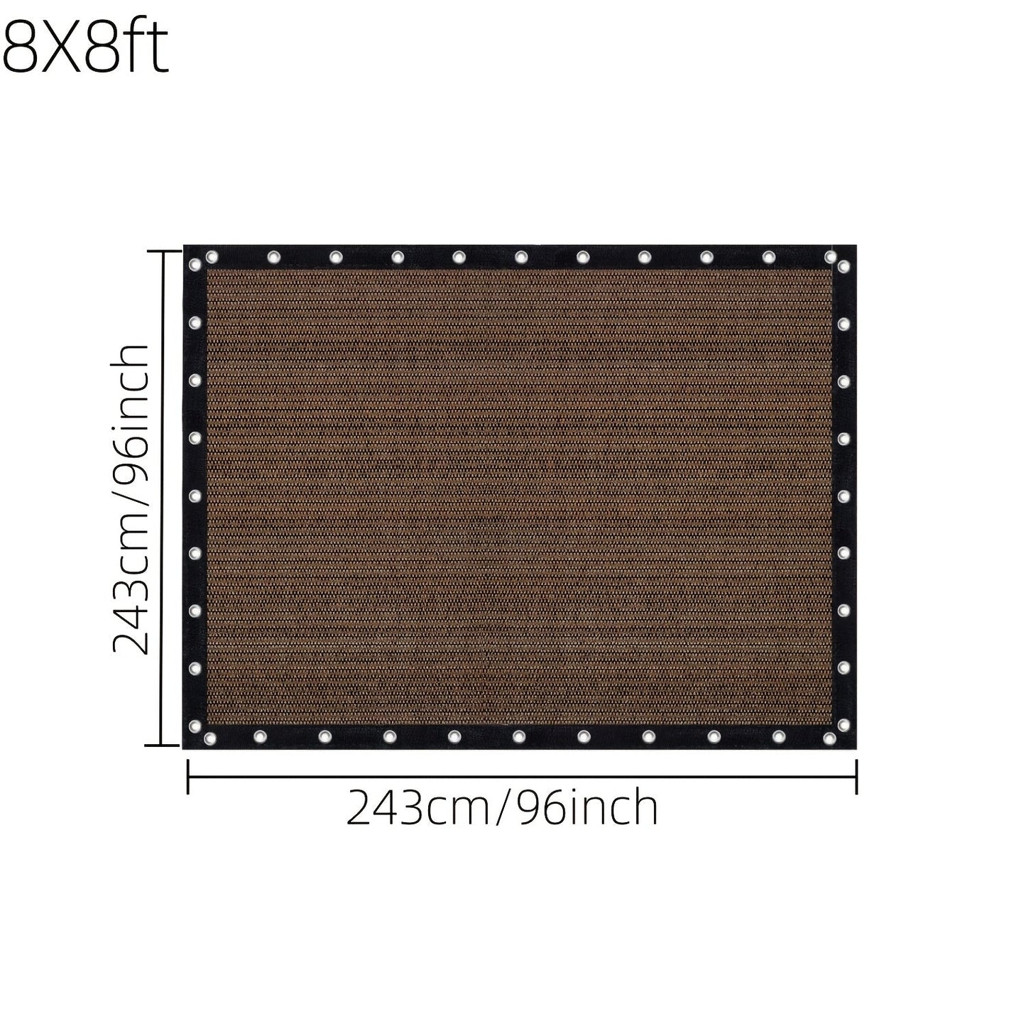 Shade Cloth shown in the 8X8ft option