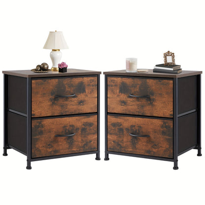 Nightstand shown in the 2 Pack-Rust option