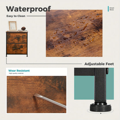 Fabric Nightstand, Bedroom Side Table for Practical Everyday Home Use detail image - detail view 4
