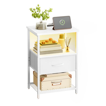 Nightstands shown in the White-1 Drawer, 1pc option