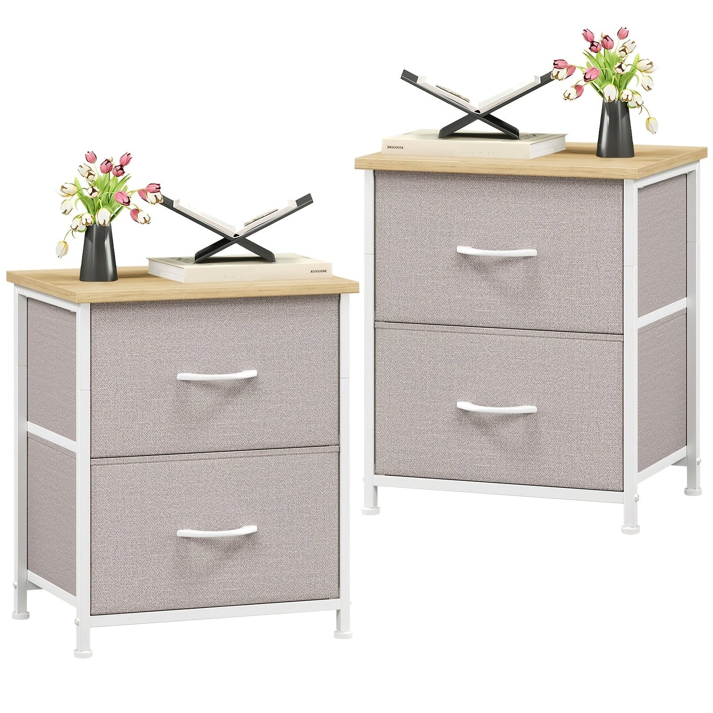 Nightstand shown in the Ash Gray, 2pcs option