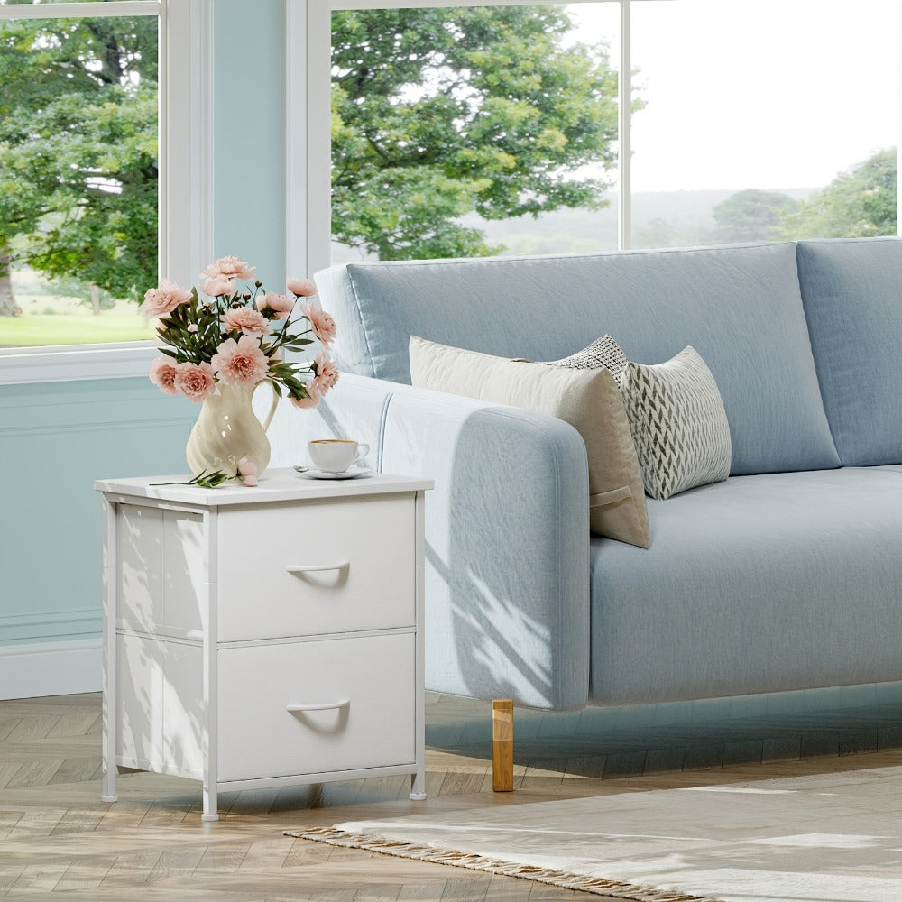 Fabric Nightstand with Multiple Color Options, Bedside Table for Bedroom detail image - detail view 16