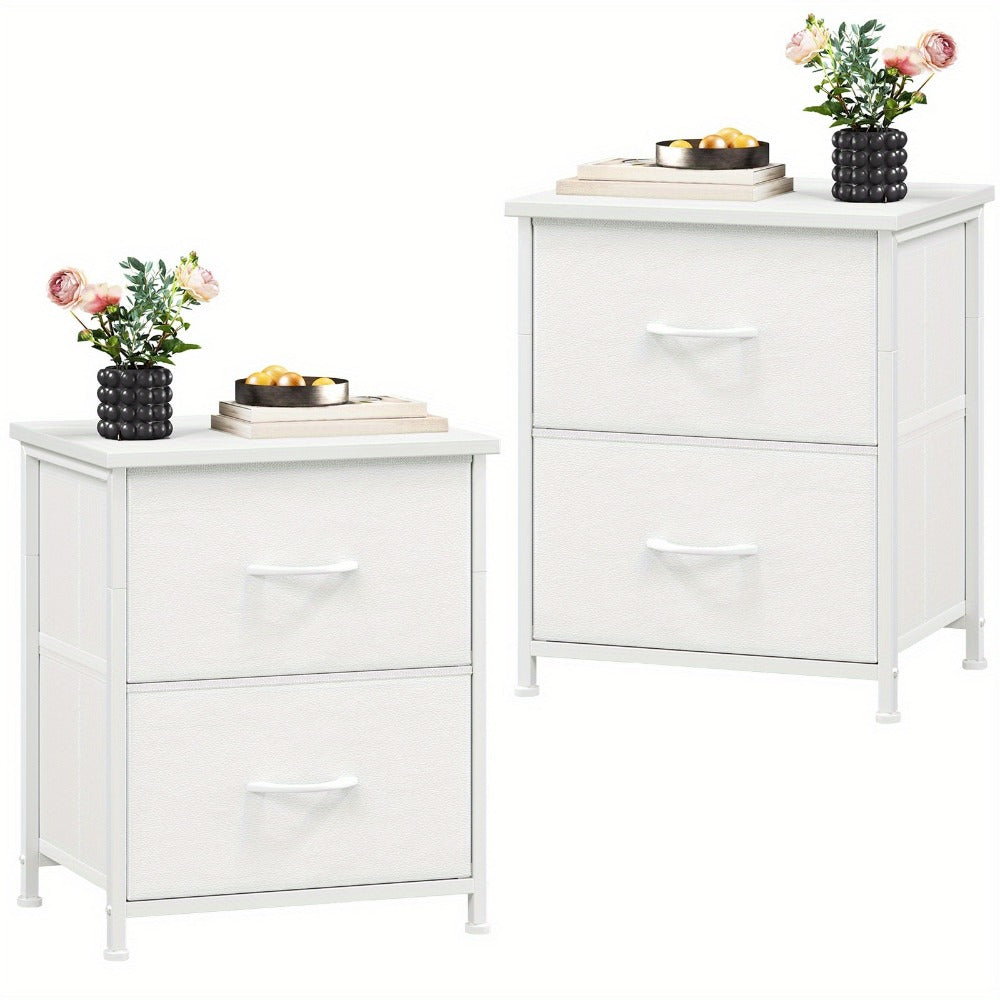 Fabric Nightstand with Multiple Color Options, Bedside Table for Bedroom detail image - detail view 17