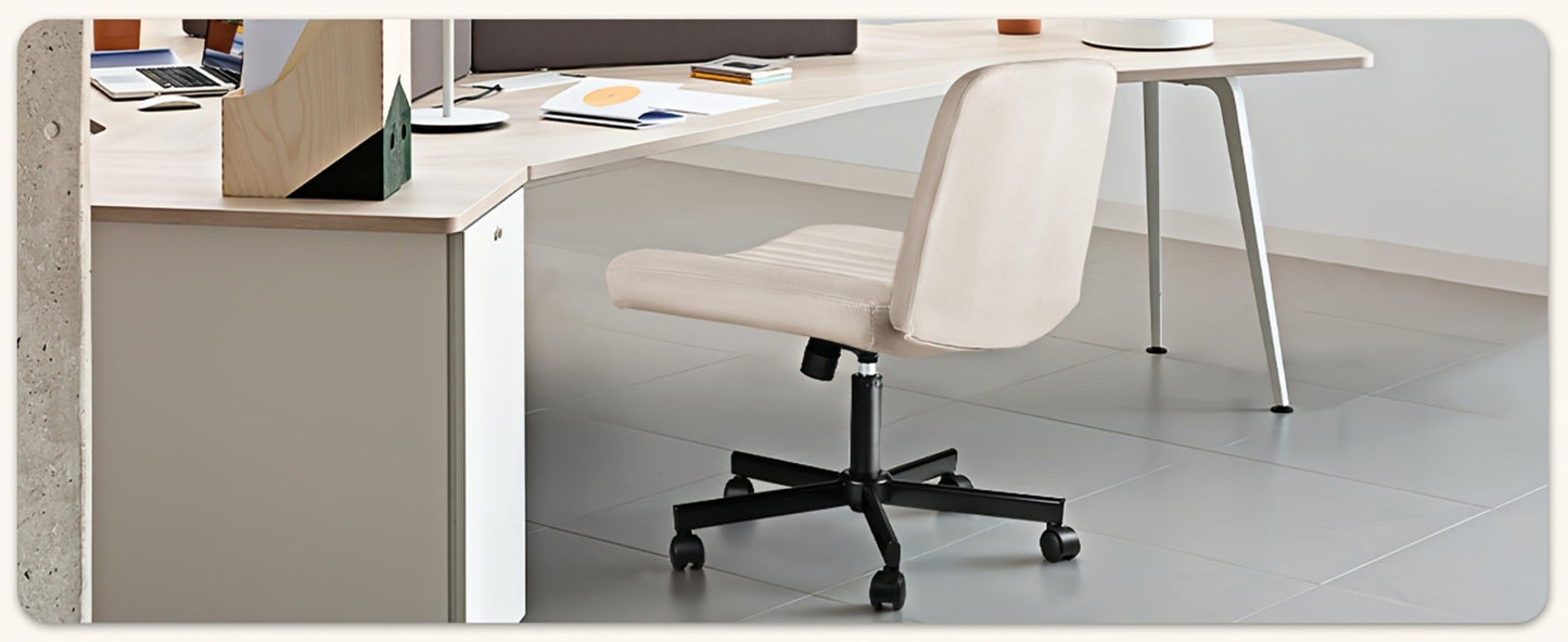 Fabric Office Chair with Cross-Legged Seat and Rolling Wheels detail image - detail view 21