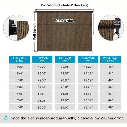 Fabric Outdoor Patio Roller Shade with Multiple Color Options and Added Privacy detail image - detail view 4