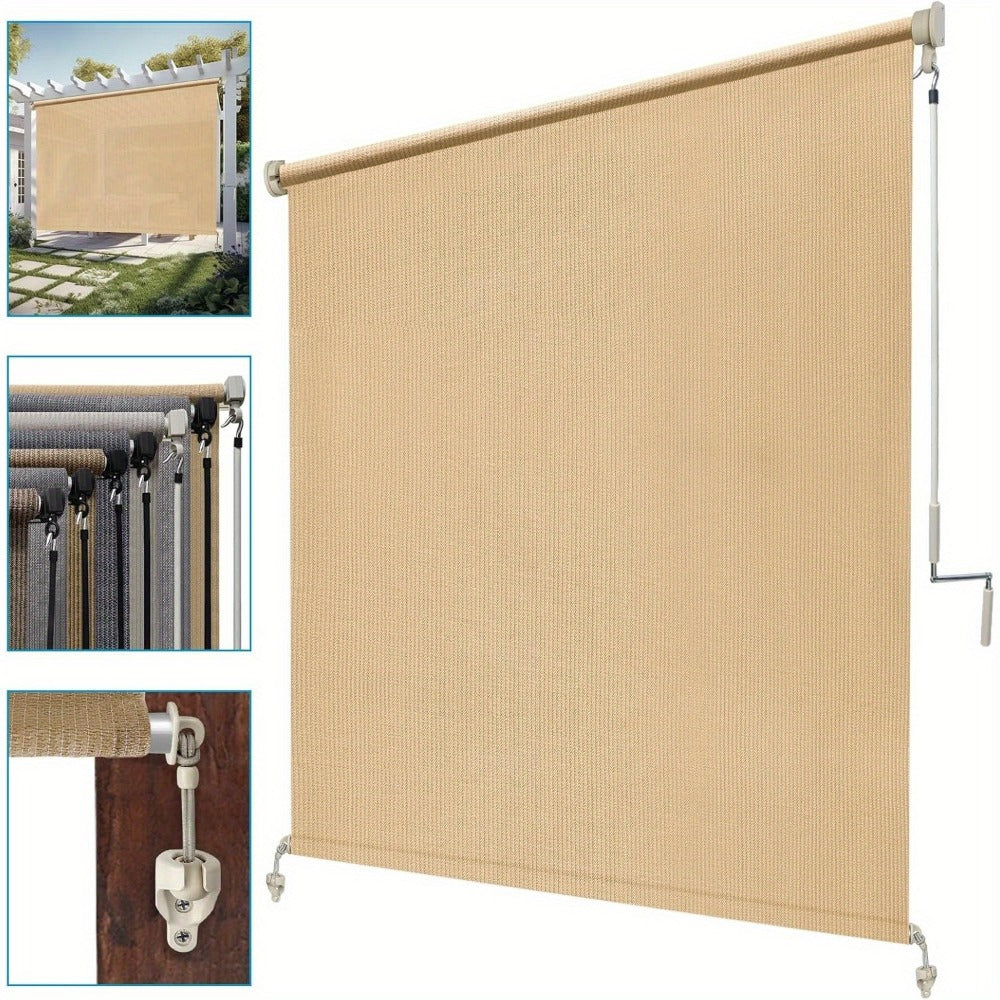 Fabric Outdoor Patio Roller Shade with Multiple Color Options and Added Privacy detail image - detail view 6