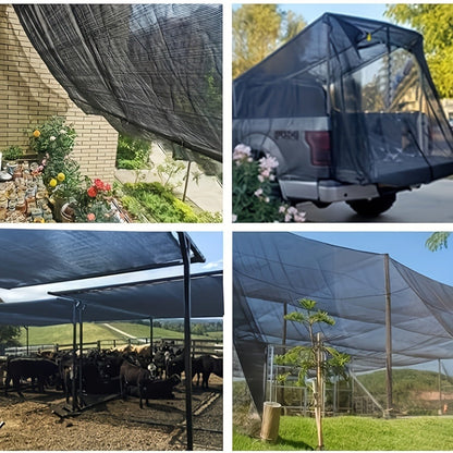 Fabric Shade Net with Heat-Reducing Mesh for Outdoor Shade and Protection in Garden detail image