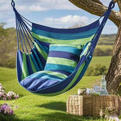 Fabric Swing Chair with Two Cushions and Multiple Color Options for Patio detail image - detail view 6