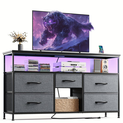 TV Stand shown in the Grey option