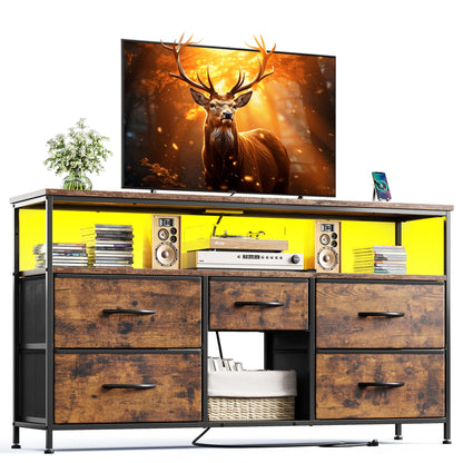 TV Stand shown in the Tiger Print option