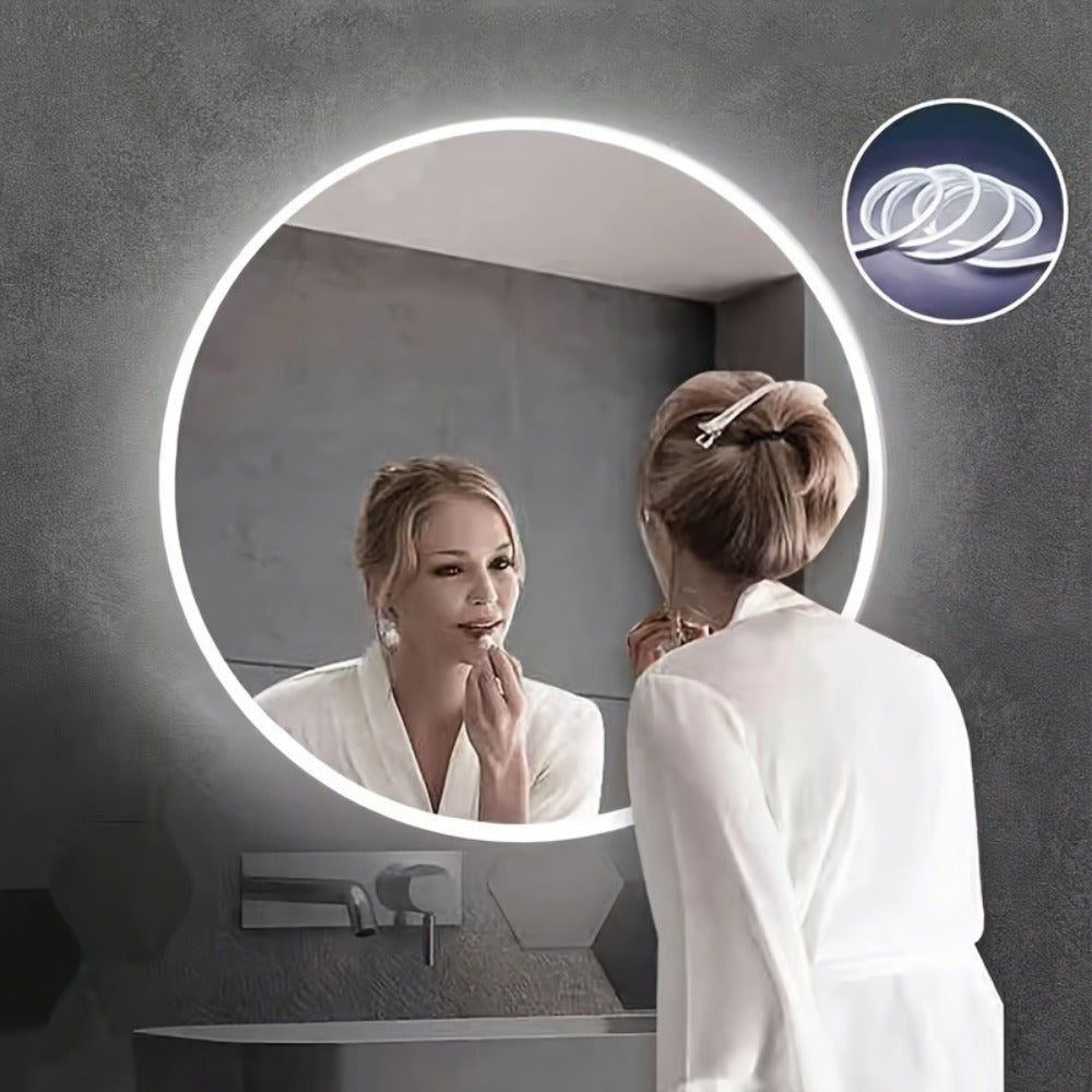 USB Mirror LED Light Strip with Touch Dimmer, White or Warm Light in 118.11-Inch Single or 196.85-Inch Two-Piece Options