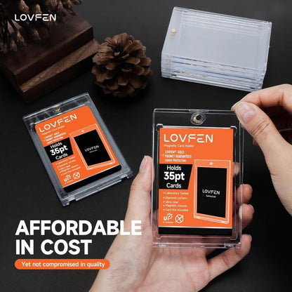 Magnetic Card Holders 35pt Ultra-Thin Hard Plastic Trading Card Protector – Fits Standard & Sports Cards, Baseball Cards, Collectible Cards – Choose 25, 50, 100, 200 or 400 Pack