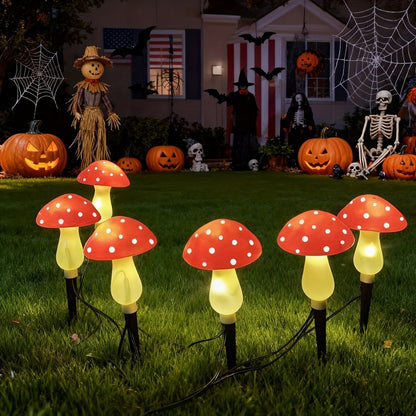 Solar Mushroom Lights Outdoor 8 Pack – 8 Lighting Modes, Color Changing Garden Stake Lights for Yard, Pathway, Halloween & Holiday Decor – Solar Powered Waterproof Mushroom Garden Lights