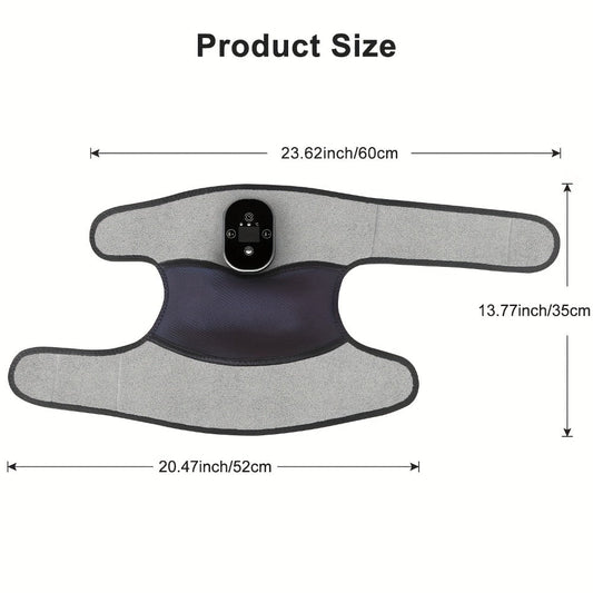 Electric Heated Knee Massager 3-in-1, Vibrating Heating Pad for Knee Shoulder Elbow, 5 Temperature Settings 45-65°C, 3-Speed Massage, Wireless Wearable Pain Relief Wrap