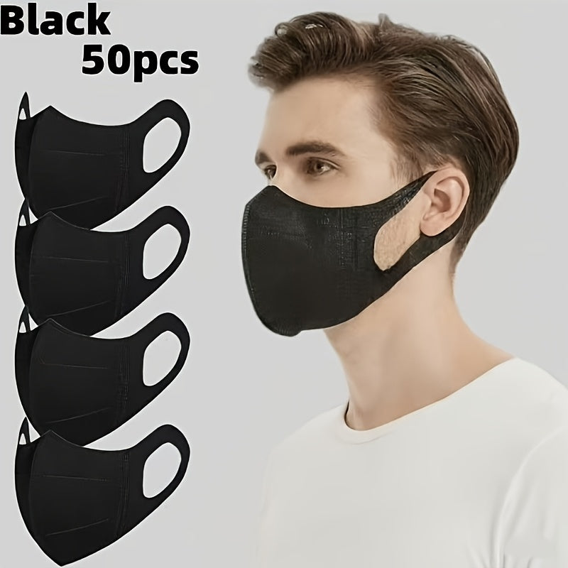 Face Mask - Disposable 50 Pack Breathable Wide Ear Loops Individually Wrapped Fashion - product detail view 16