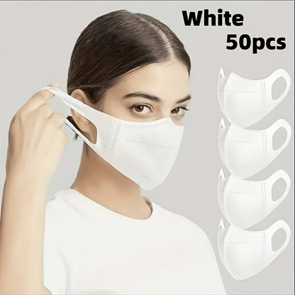 Face Mask - Disposable 50 Pack Breathable Wide Ear Loops Individually Wrapped Fashion - product detail view 17