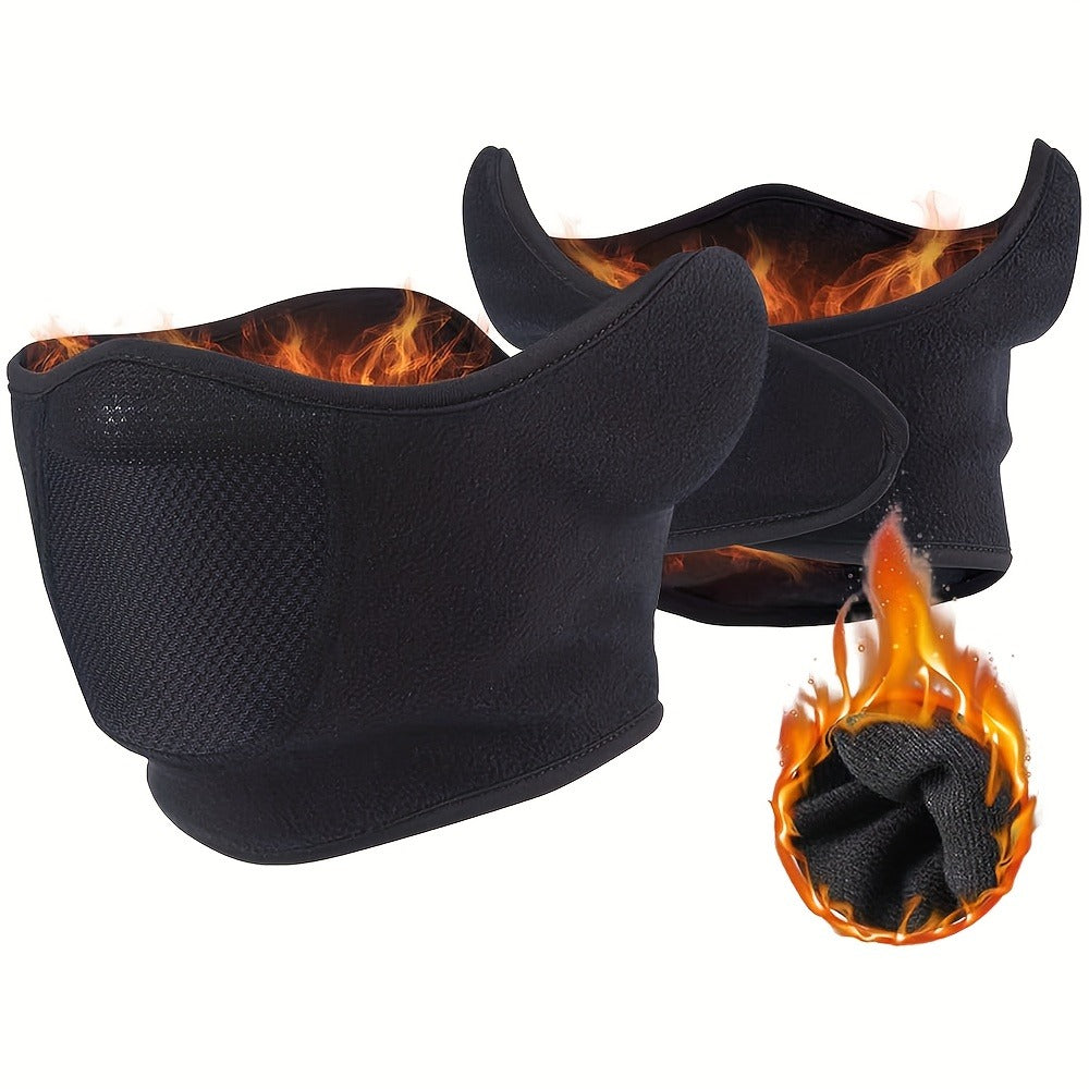 Face Masks & Balaclavas - Ski Mask Winter Windproof Thermal Half Mask Adjustable Neck Warmer - product detail view 6