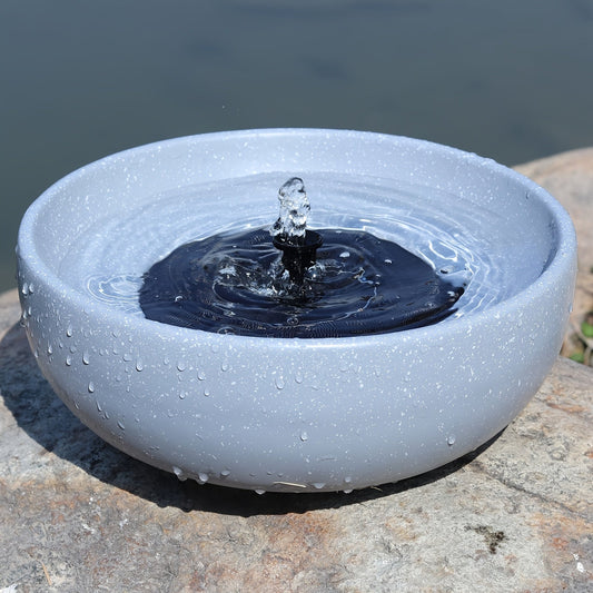Bird Bath Solar Fountain 11.2" Outdoor Bubbler – Garden Decor