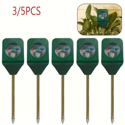 Five-Pack Analog Soil Moisture Meter Probes with Metal Stakes for Indoor Pots and Garden Plants