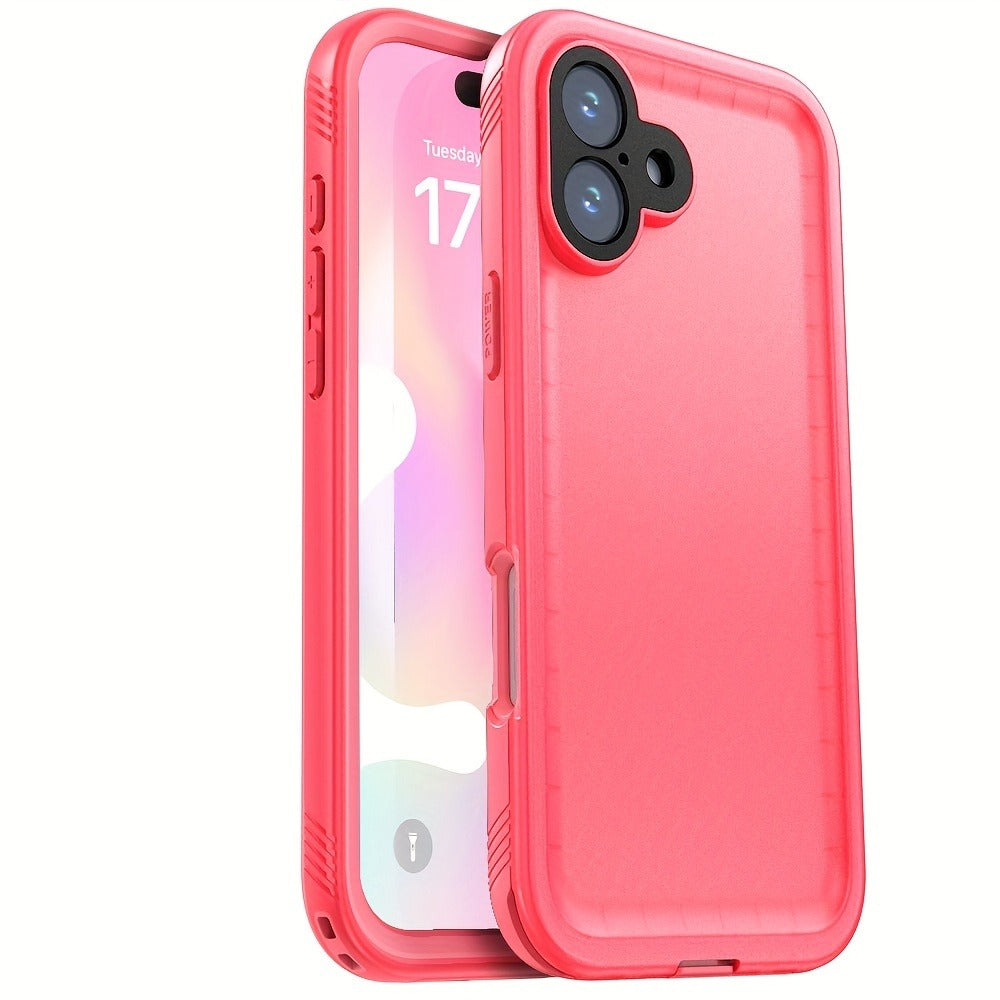 Waterproof iPhone Case Built-In 9H Tempered Glass Screen Protector 360 Full Body Shockproof Dustproof Underwater Cover for iPhone 16 15 14 13 12 11 SE 8 7 – 3M Submersible Drop Proof