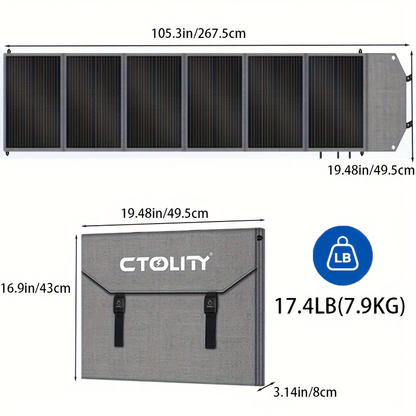 Monocrystalline High Power Solar Panel, 400W/200W/100W Portable Solar Panel, Foldable Solar Blanket, Solar Cell Efficiency Up To 23%, Suitable For Outdoor Adventure Boat Power Station, Garden, Courtyard, Roof, Camping RV Solar Generator