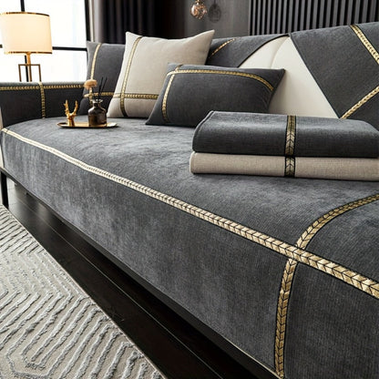 Sofa Cover 350 GSM Chenille Knit Panels for Single Seat, Armrest and 2, 3 or 4-Seater Sofa Sections