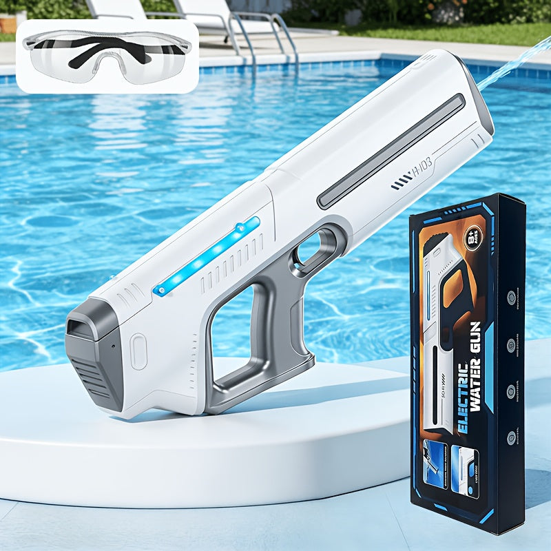 Electric Pulse-Light Water Blaster Bundle with Hard Case, Pictured Goggles and Three Color Choices