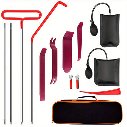 14-Piece Car Tool Kit Automotive Repair Hand Tool Set – Essential Vehicle Maintenance Kit No Battery Required for Home Garage & Roadside Emergency