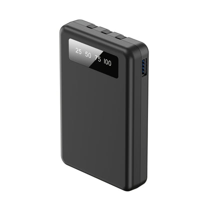Slim Power Bank 5000mAh / 10000mAh with Built-in USB-C Cable, Charges 4 Devices Simultaneously, LED Indicator – Ultra-Compact Portable Charger for iPhone, Android, Travel, Everyday Carry