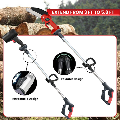 Cordless 3-in-1 Pole Saw, Chainsaw and Blower Kits with 5.8-Foot Pole Label plus Blue Saw Option
