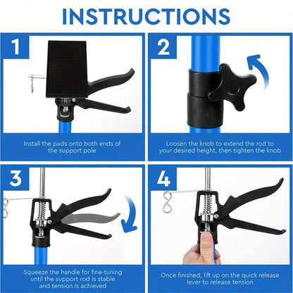 Adjustable Steel Support Rods for Drywall & Cabinet Installation, Extendable Construction Support Poles 19.7"-45.3" / 45"-114", Manual Lifting Tool Height Adjuster for Home Renovation, 2PCS & 4PCS Sets