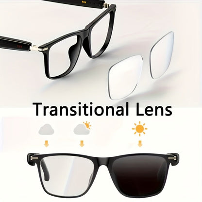Smart Glasses 160-Language Translation Eyewear with Open-Ear Audio and Ten Photochromic or Filter Lens Options