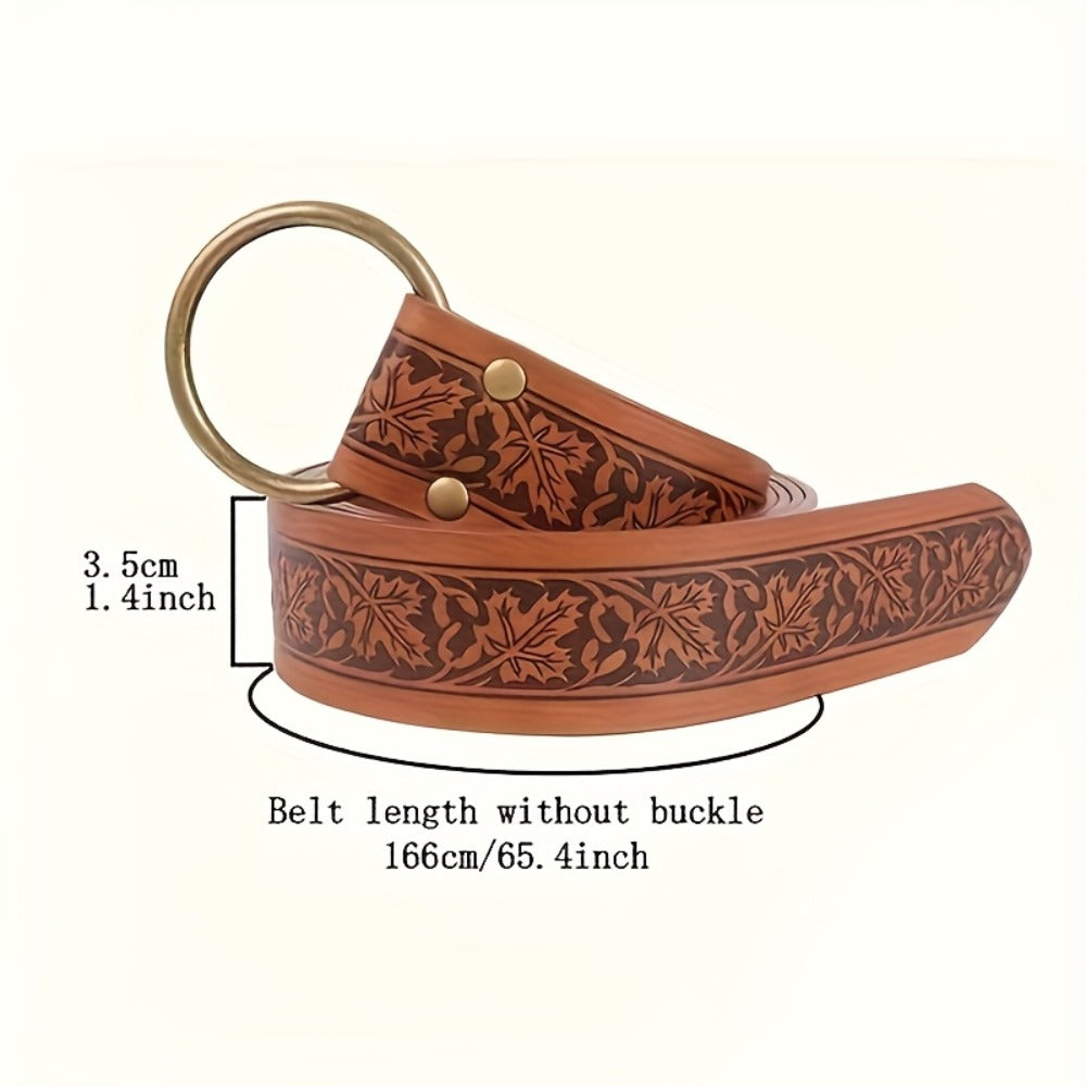 Fairy & Elf Costume Sets - Accessories Set 5 Pcs for Women Faux Leather Belt, Leaf Accent, Purse & - product detail view 5