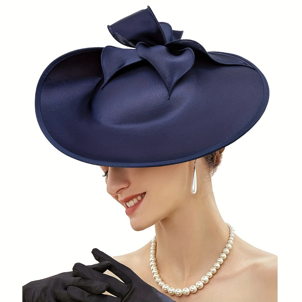 Fascinators & Derby Hats - Fascinator Hat for Women Wide Brim Hat Wedding Headpiece Tea Bridal Hair - main product view
