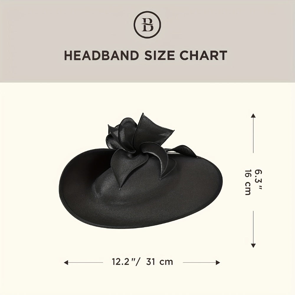 Fascinators & Derby Hats - Fascinator Hat for Women Wide Brim Hat Wedding Headpiece Tea Bridal Hair - product detail view 5