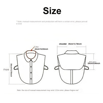 Fashion Accessories - Rhinestone Faux Collar with Shoulder Straps for Women Detachable - product detail view 3