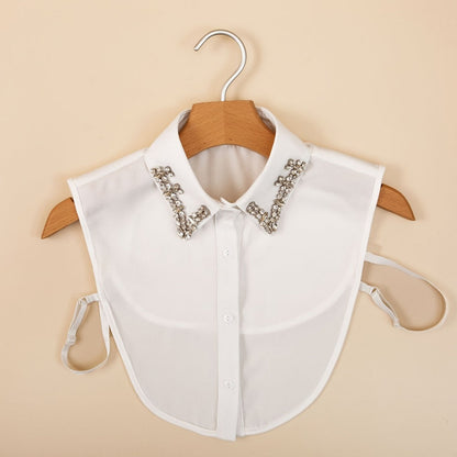 Fashion Accessories - Rhinestone Faux Collar with Shoulder Straps for Women Detachable - product detail view 4