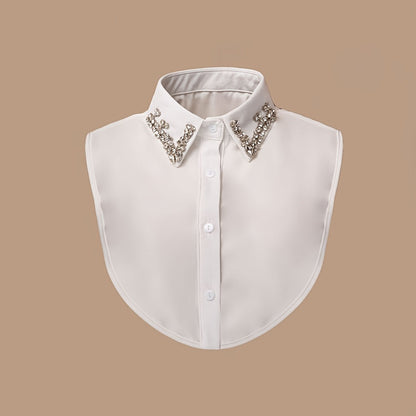 Fashion Accessories - Rhinestone Faux Collar with Shoulder Straps for Women Detachable - product detail view 8