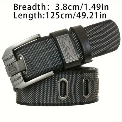 Fashion Belt - No-Hole Sliding Buckle Unisex Alloy Square Buckle Ratchet Adjustable - product detail view 14