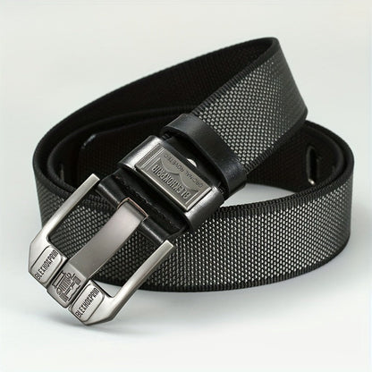 Fashion Belt - No-Hole Sliding Buckle Unisex Alloy Square Buckle Ratchet Adjustable - product detail view 15