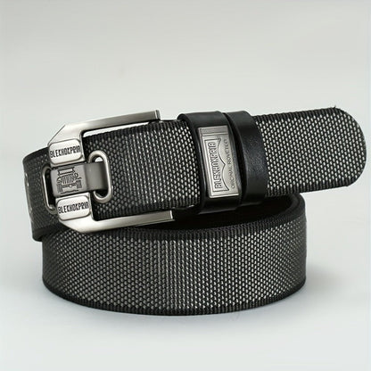 Fashion Belt - No-Hole Sliding Buckle Unisex Alloy Square Buckle Ratchet Adjustable - product detail view 17