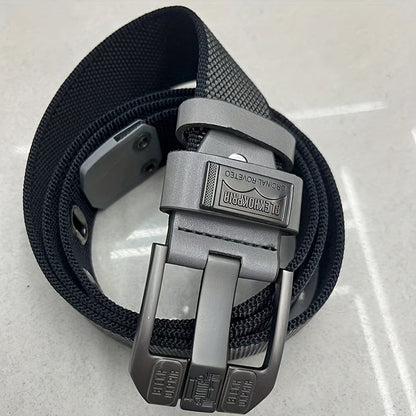 Fashion Belt - No-Hole Sliding Buckle Unisex Alloy Square Buckle Ratchet Adjustable - product detail view 20