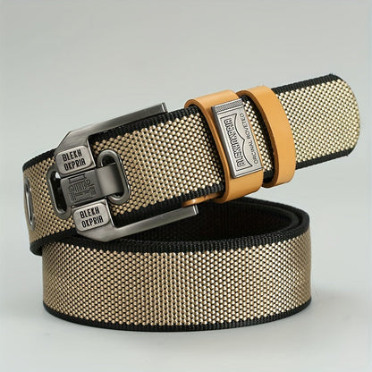 Fashion Belt - No-Hole Sliding Buckle Unisex Alloy Square Buckle Ratchet Adjustable - product detail view 21