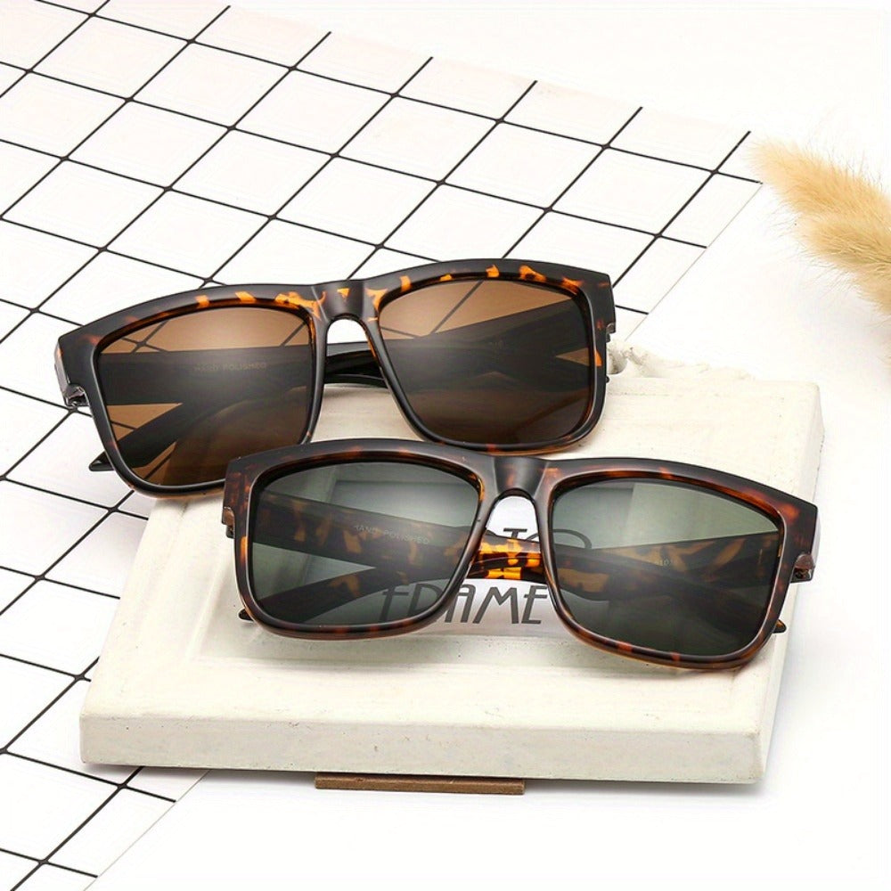 Fashion Glasses - Eyeglasses Unisex Trendy Frame Men Women Office Leopard Print Black Gray - main product view