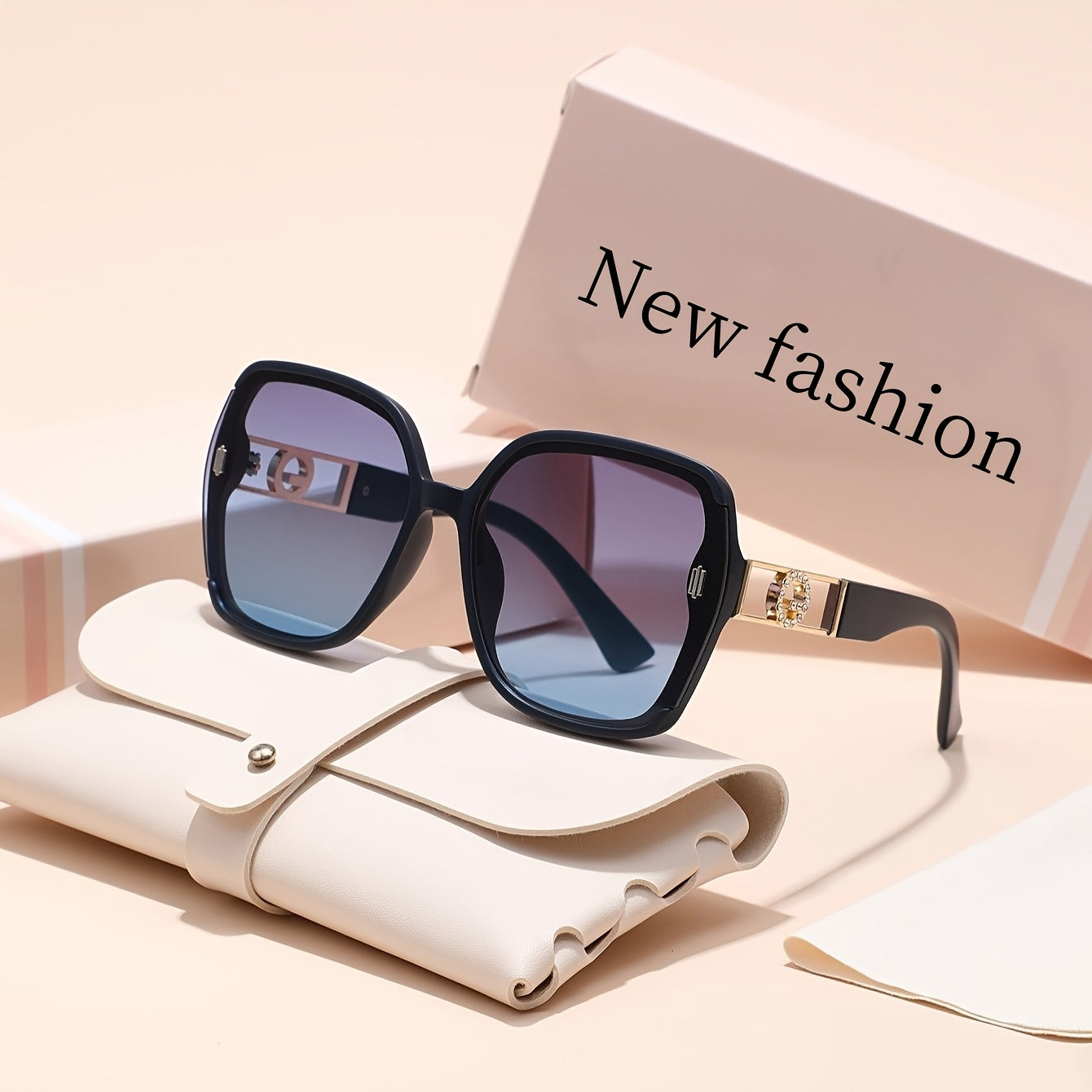 Fashion Glasses - Retro Rectangle Women Anti-Reflective PC Lens Lightweight Plastic Frame - product detail view 11