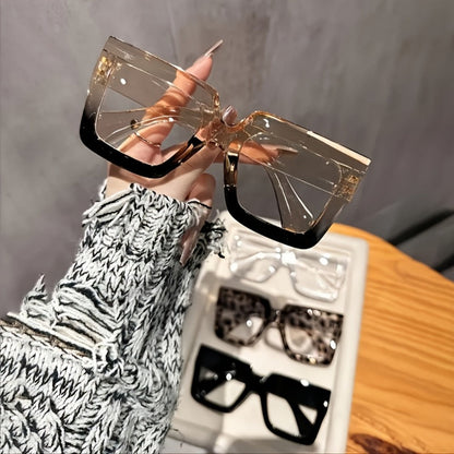 Fashion Glasses - Set 3pcs 4pcs Vintage Square Full Rim Clear Lens Eyeglasses Lightweight - product detail view 7