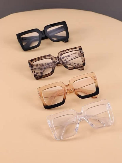 Fashion Glasses - Set 3pcs 4pcs Vintage Square Full Rim Clear Lens Eyeglasses Lightweight - product detail view 8