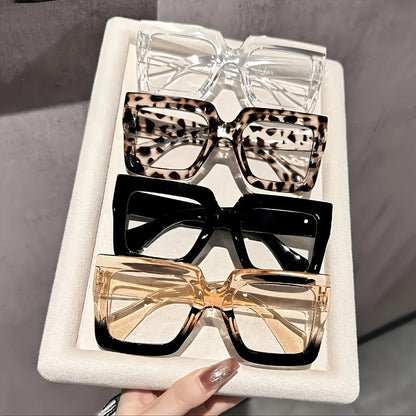 Fashion Glasses - Set 3pcs 4pcs Vintage Square Full Rim Clear Lens Eyeglasses Lightweight - product detail view 10