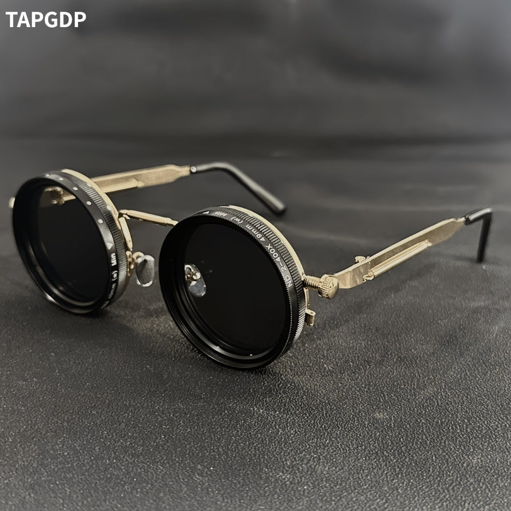 Fashion Glasses - Steampunk Vintage Flip Spin Adjustable Gradient Lens Alloy Frame - main product view