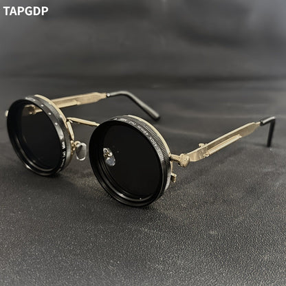 Fashion Glasses - Steampunk Vintage Flip Spin Adjustable Gradient Lens Alloy Frame - main product view
